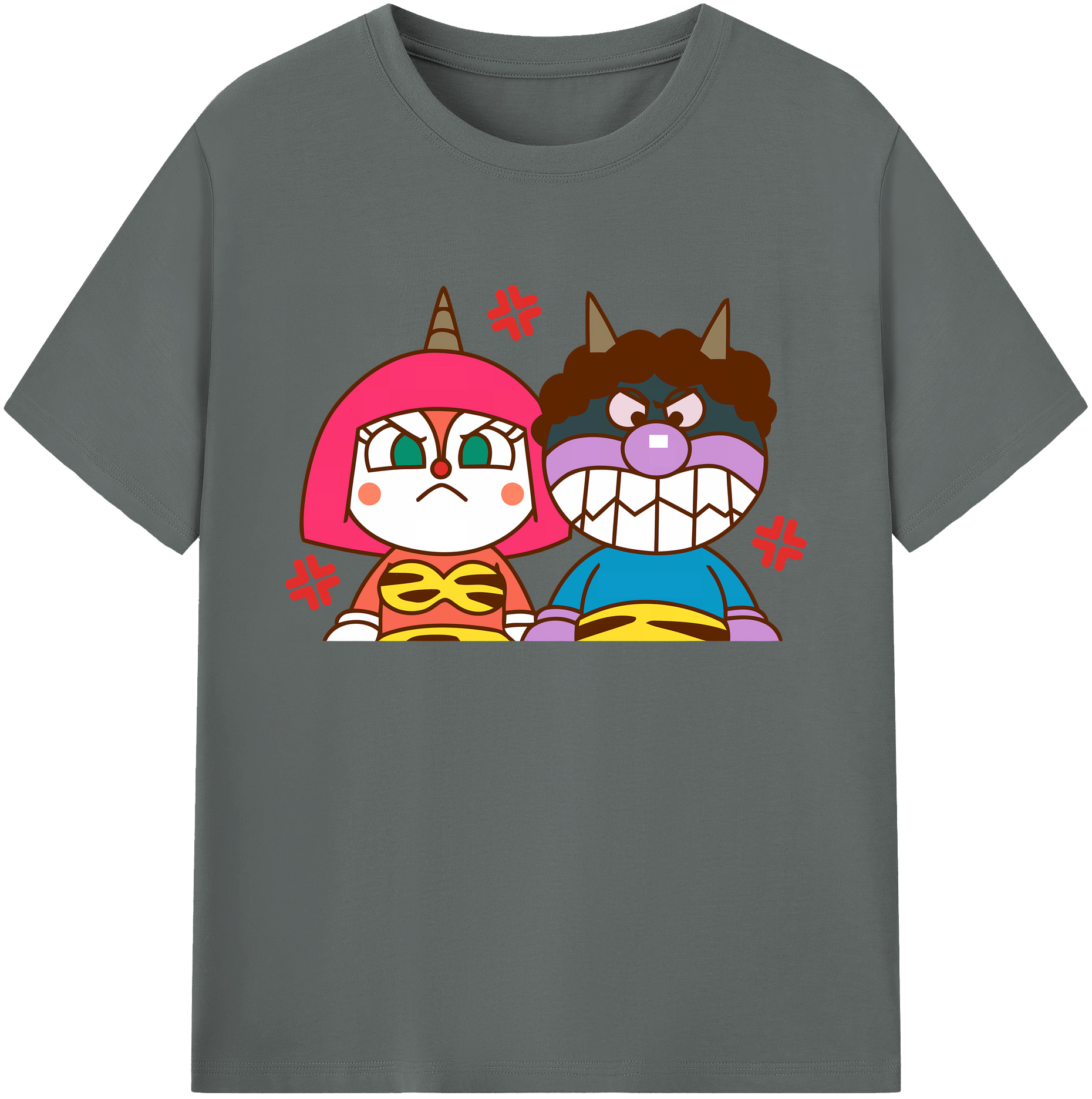 （画像用） アンパンマン Anpanman 綿100％ メンズ半袖Tシャツ｜肌触りやわらか＆通気性